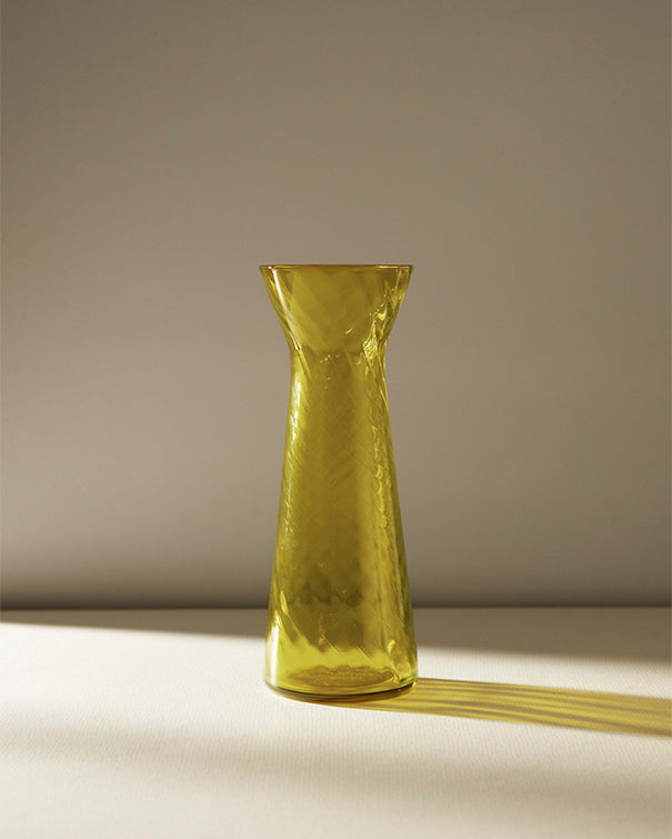 Mundblæst Hyacintglas Gul