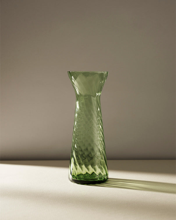 Mundblæst Hyacintglas Lysegrøn