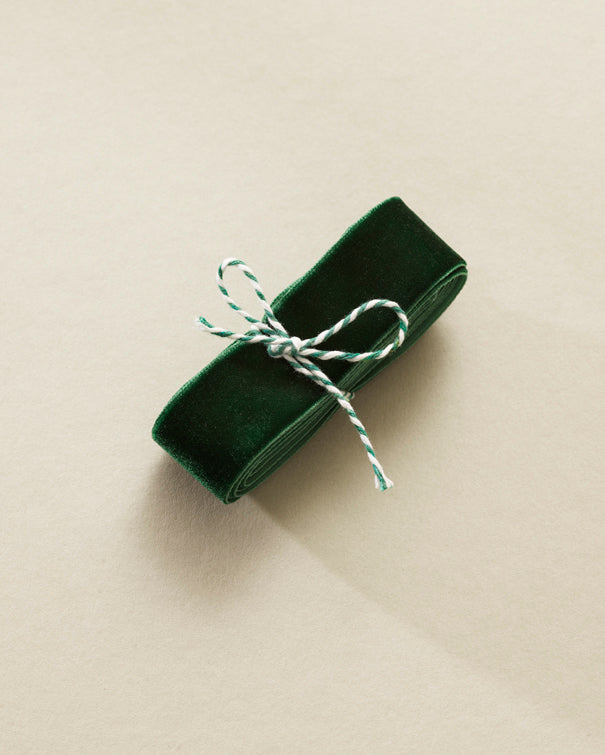 Velourbånd Christmas Tree Green