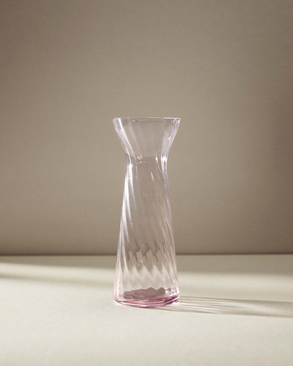 Mundblæst Hyacintglas Rosa