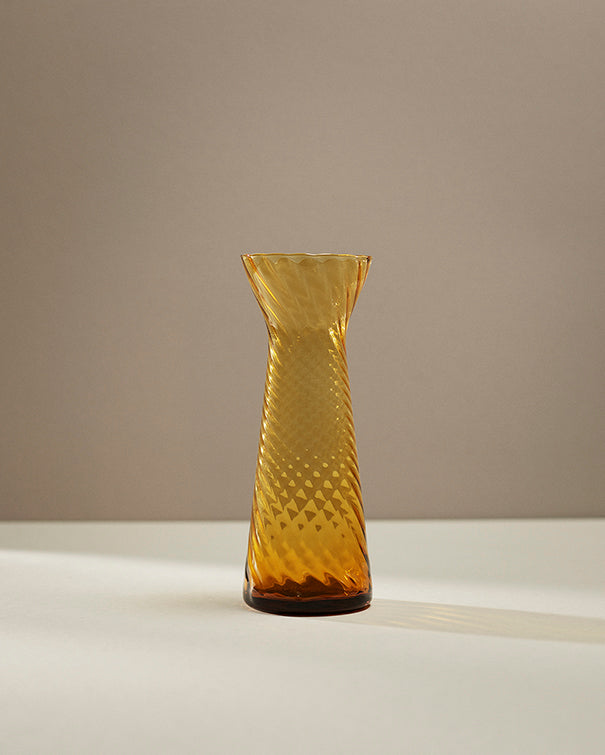 Mundblæst Hyacintglas Ravfarvet